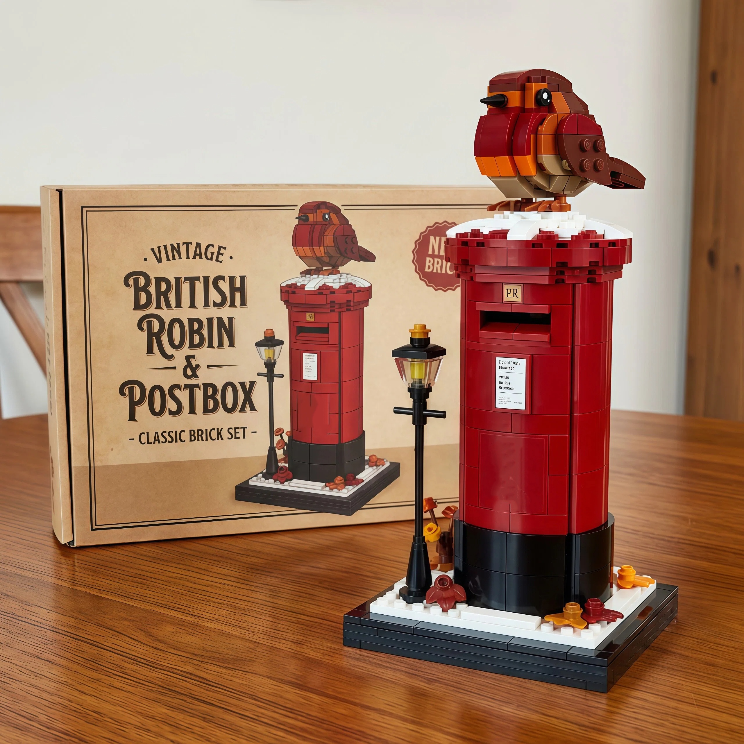 Vintage Postbox & Robin Brick Set – A Symbol of Love & Remembrance📮