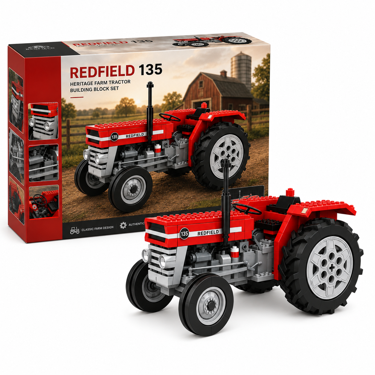 🚜 REDFIELD 135 – Heritage Farm Tractor Brick Edition