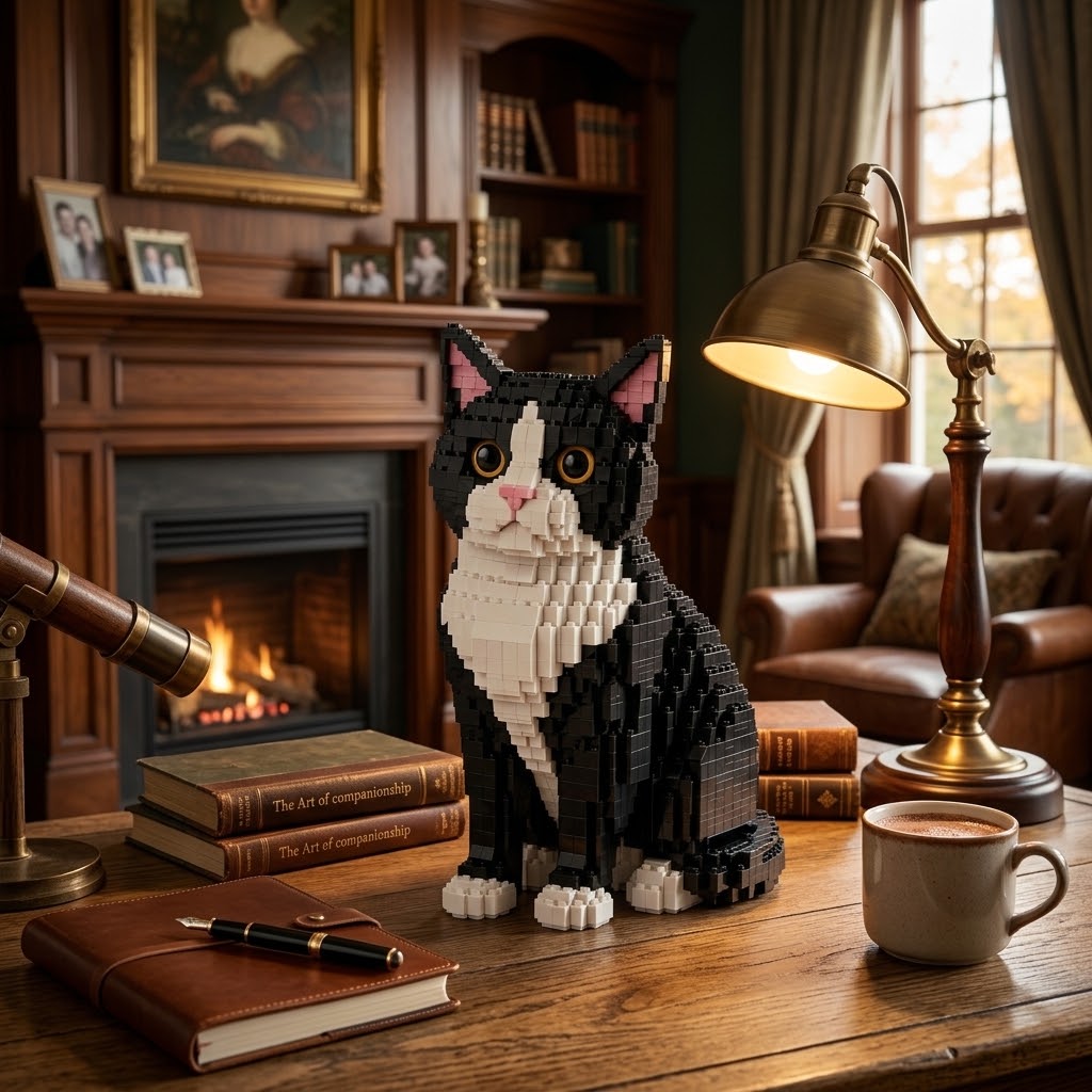 🐈Tuxedo Cat Building Blocks Set