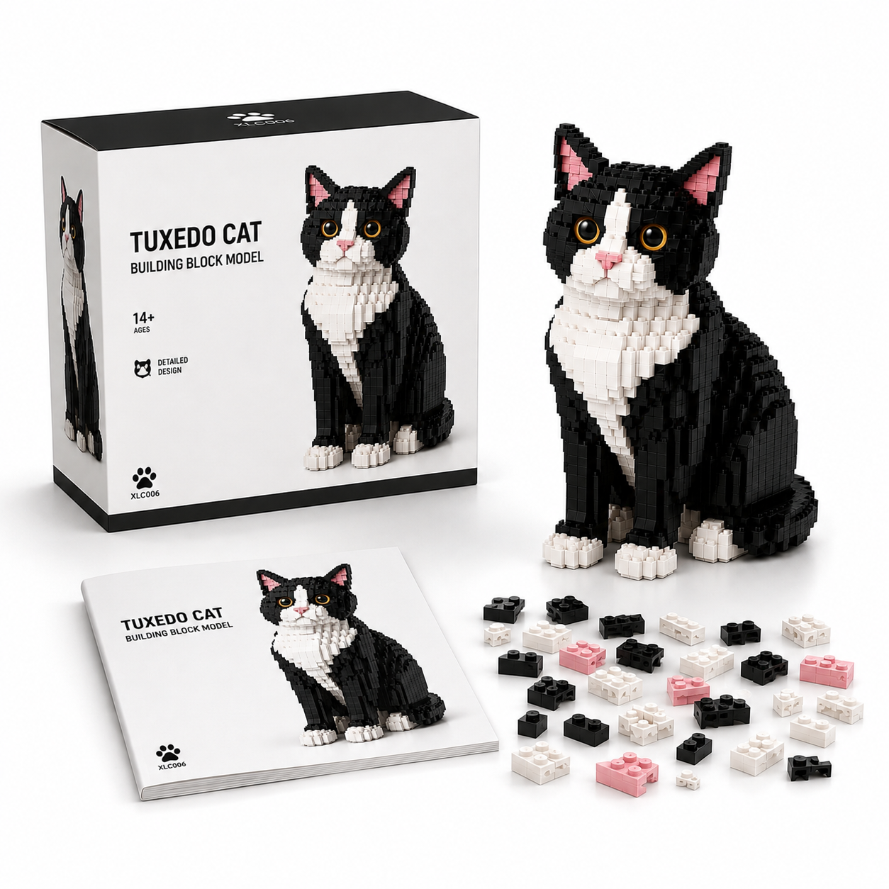 🐈Tuxedo Cat Building Blocks Set