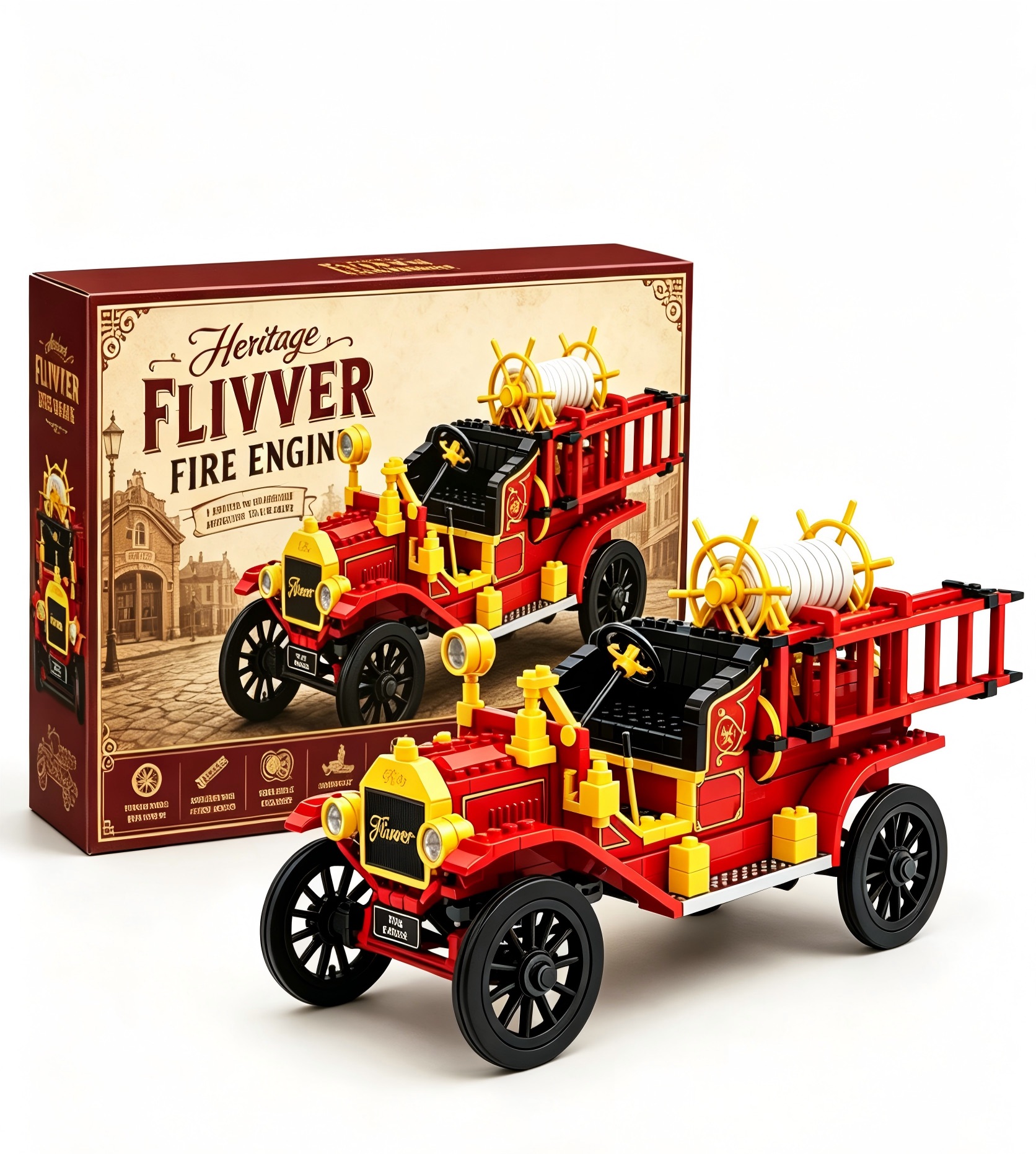 Heritage Flivver Fire Engine Building Set