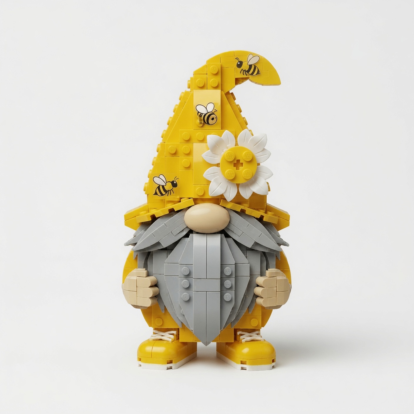 🐝 Bee Garden Gnome Building Block Set
