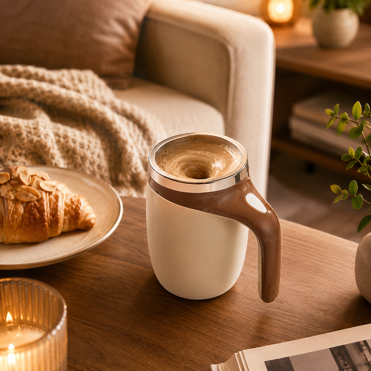 Elektrischer Kaffeerührer aus Edelstahl 304 mit automatischer Milchaufschäumfunktion