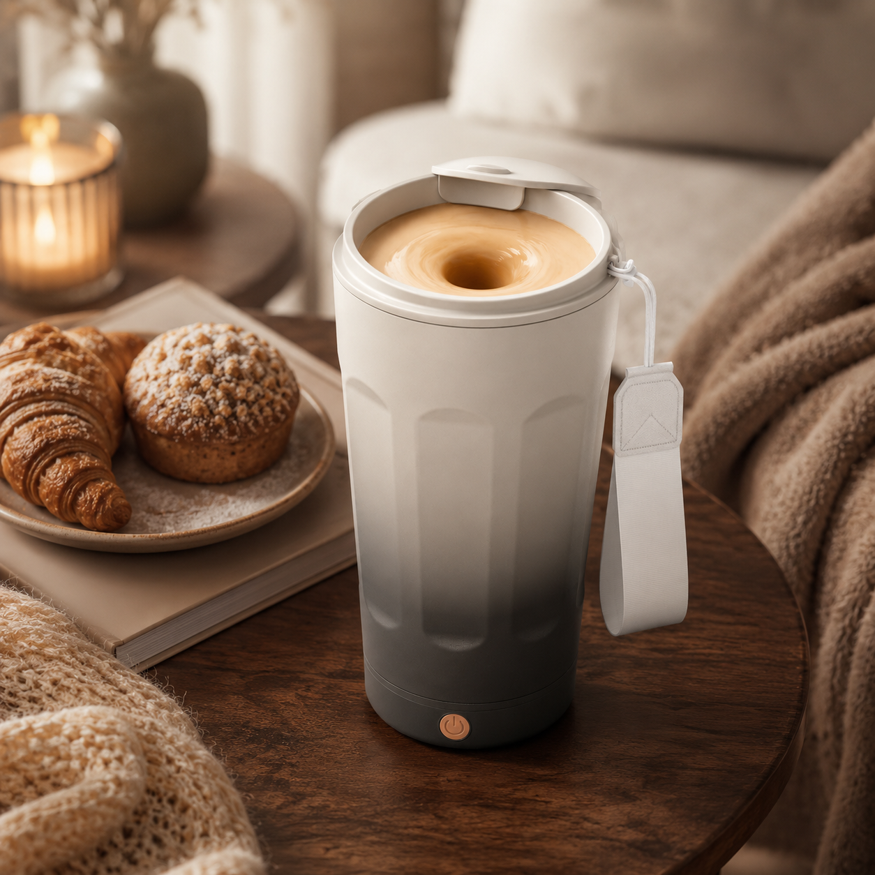 Elektrischer Mixbecher, vollautomatischer, wiederaufladbarer, tragbarer Shakerbecher, Mini-Kaffeebecher, Proteinpulver-Milchshake-Becher.