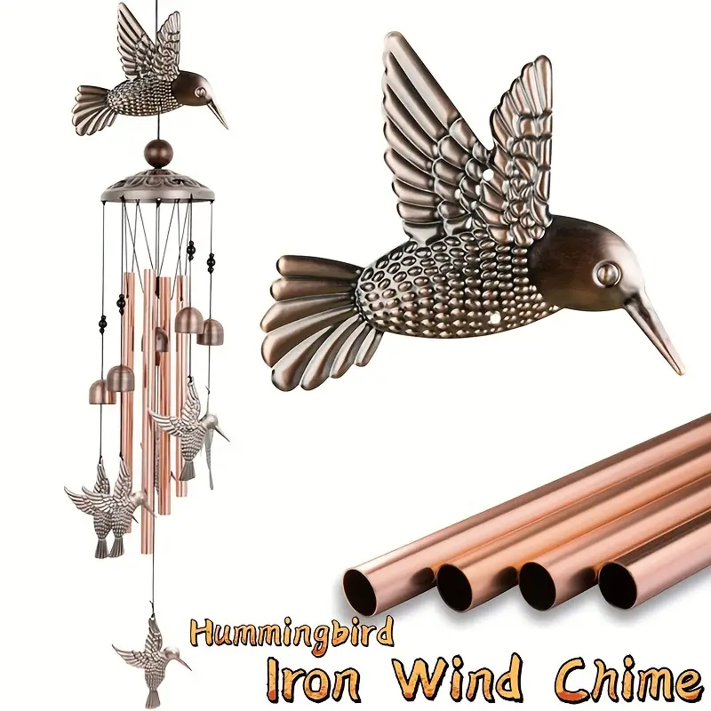 Hummingbird Wind Chimes-Retro Aluminum Bird Windchimes🐦
