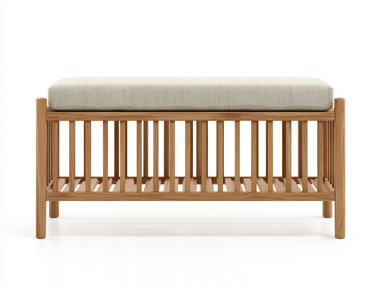 Bancos de jardín de madera 130x42x58 cm natural - diseño moderno para exterior-Paroraliving
