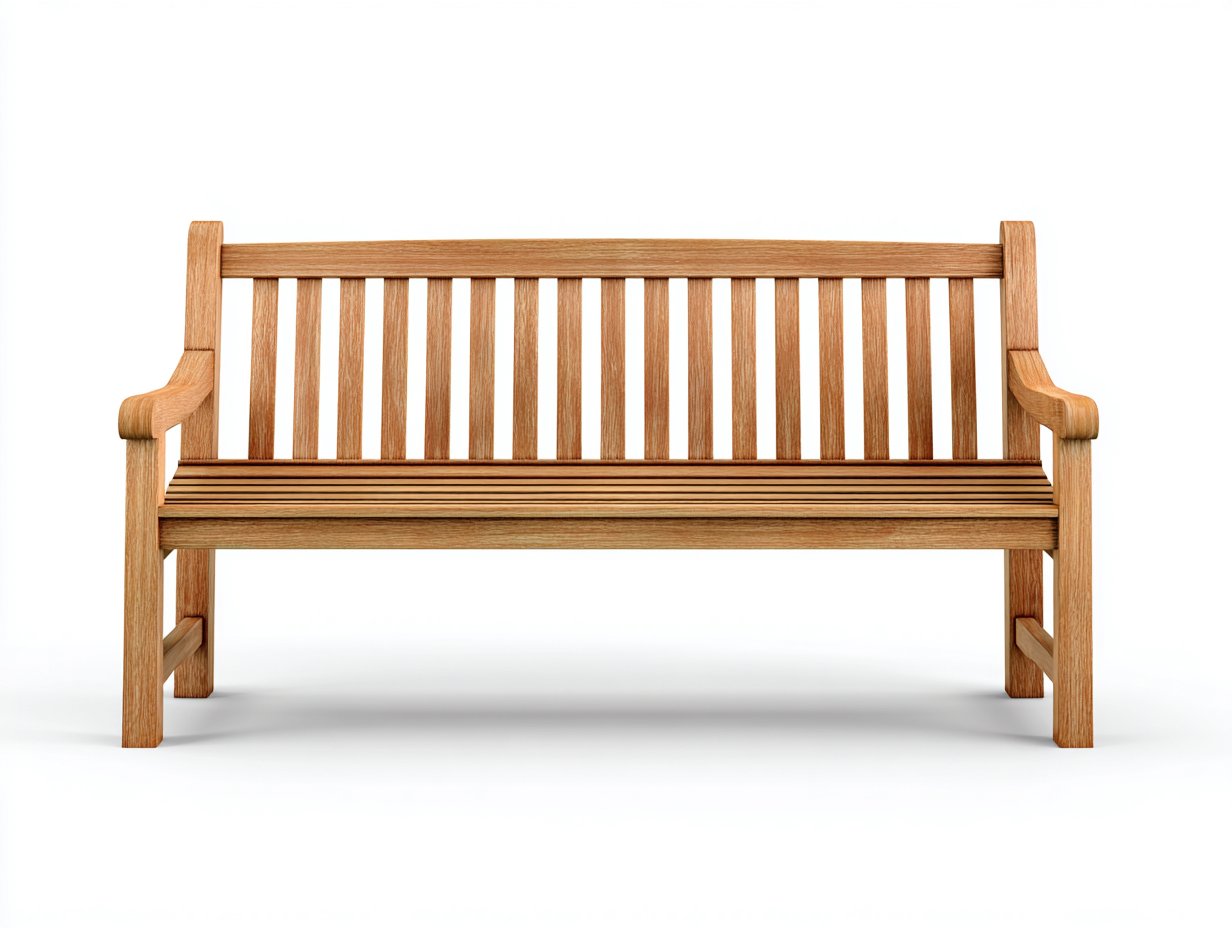 Bancos de jardín de madera 150x58x88 cm natural - diseño clásico para exterior-Paroraliving