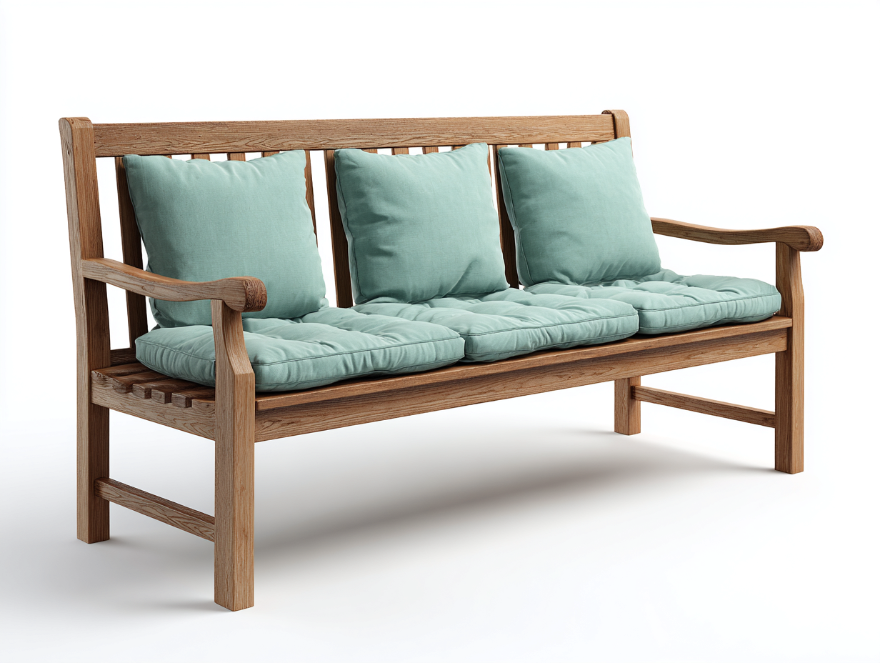 Bancos de jardín de madera 165x58x88 cm natural y azul verdoso - diseño clásico para exterior-Paroraliving
