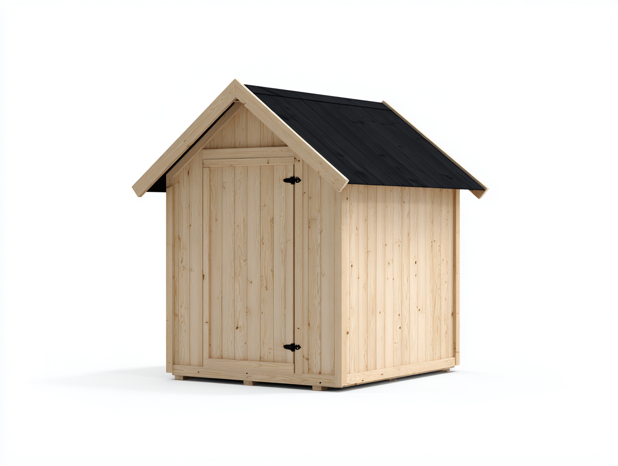 Casetas de jardín madera 220x180x235 cm beige-negro almacenamiento compacto-Paroraliving