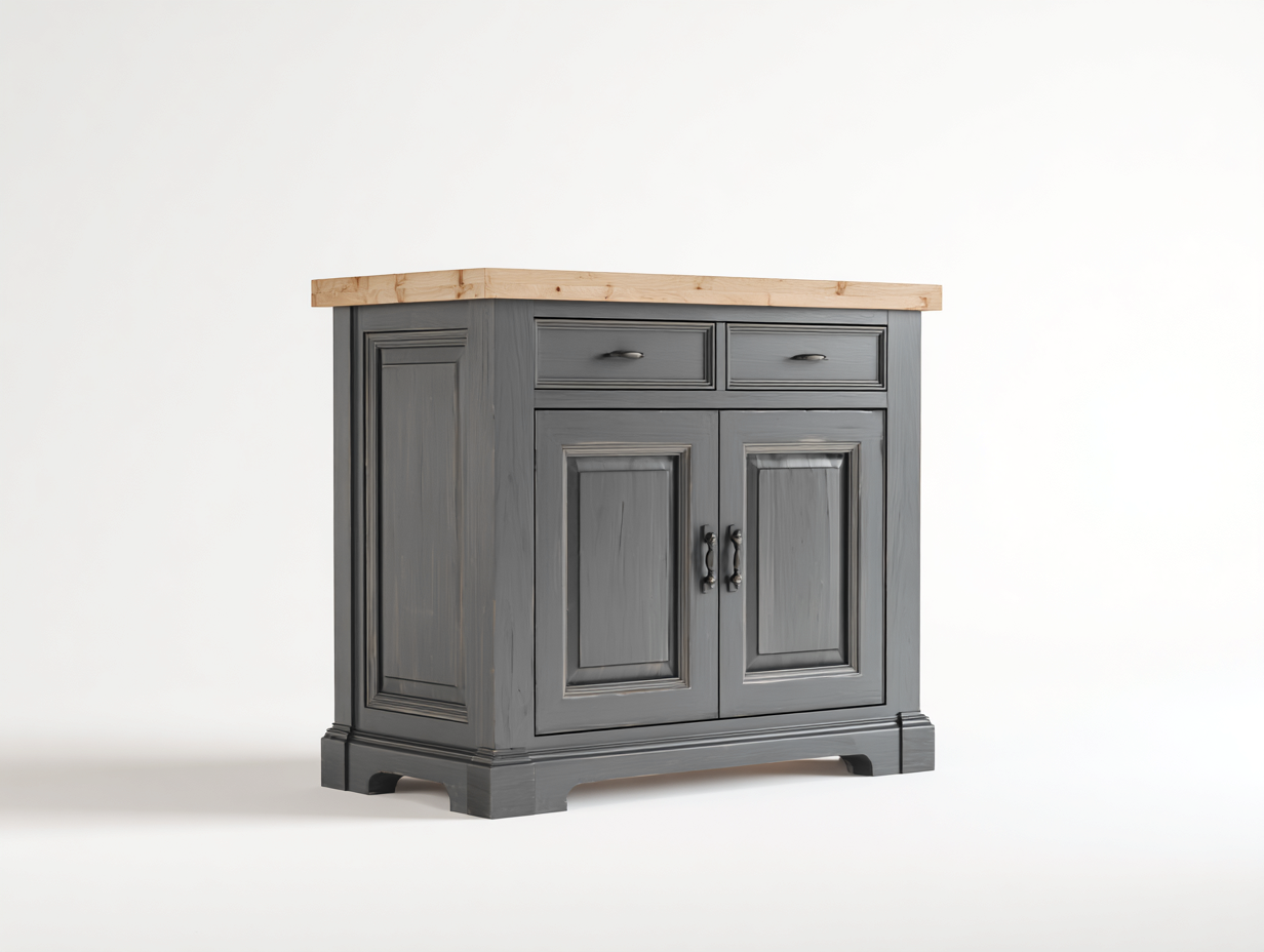 Sideboards mit Holzoptikplatte 110x45x90 cm - Grau-Natur - moderner Landhausstil-Vilanihome