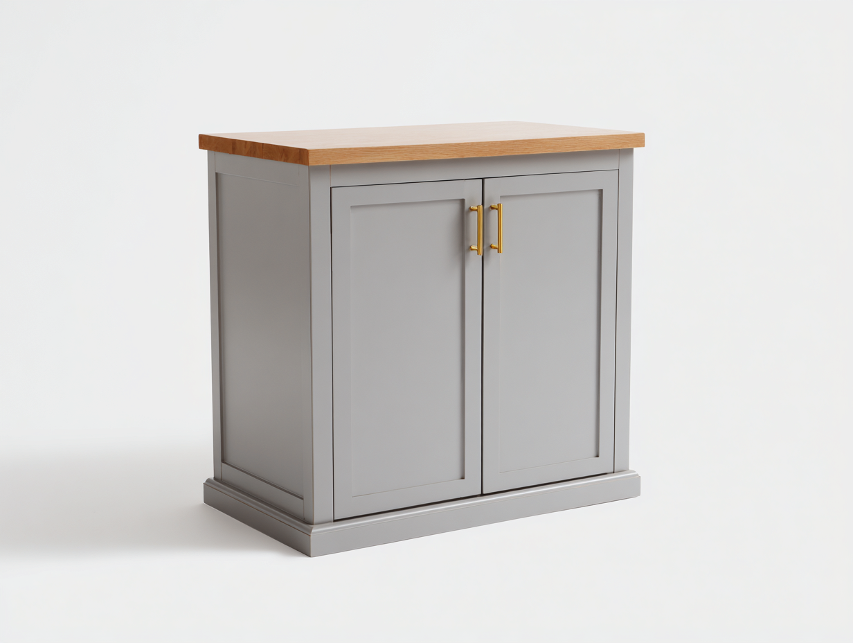 Sideboards MDF Holzdekor 100x42x85 cm - Grau-Natur - modern für Wohn- und Esszimmer-Vilanihome