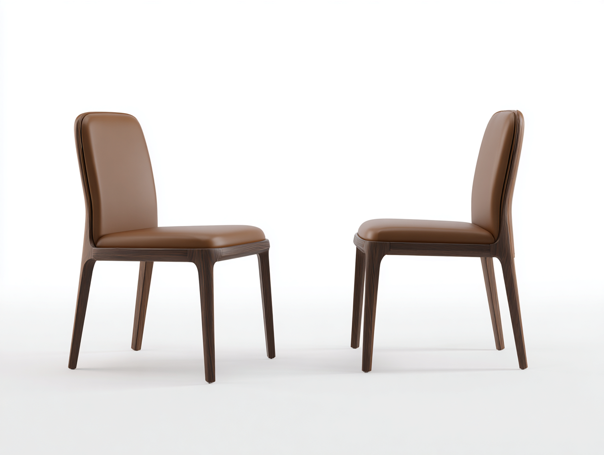 Esszimmerstühle 2er-Set Kunstleder mit Holzgestell 47x56x90 cm - Braun-Dunkelbraun - Modernes Design für Esszimmer-Vilanihome