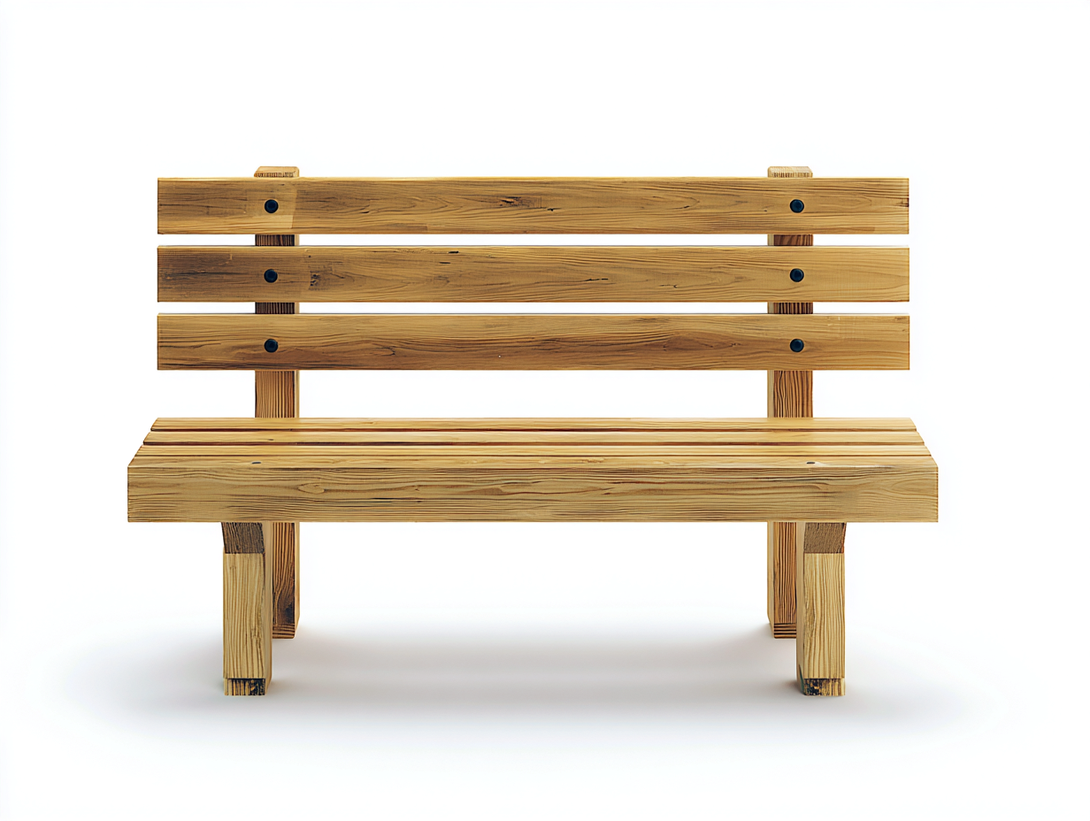 Gartenbank aus Holz 150x60x90 cm - Naturbraun - Rustikales Lattendesign für Garten und Terrasse-Vilanihome