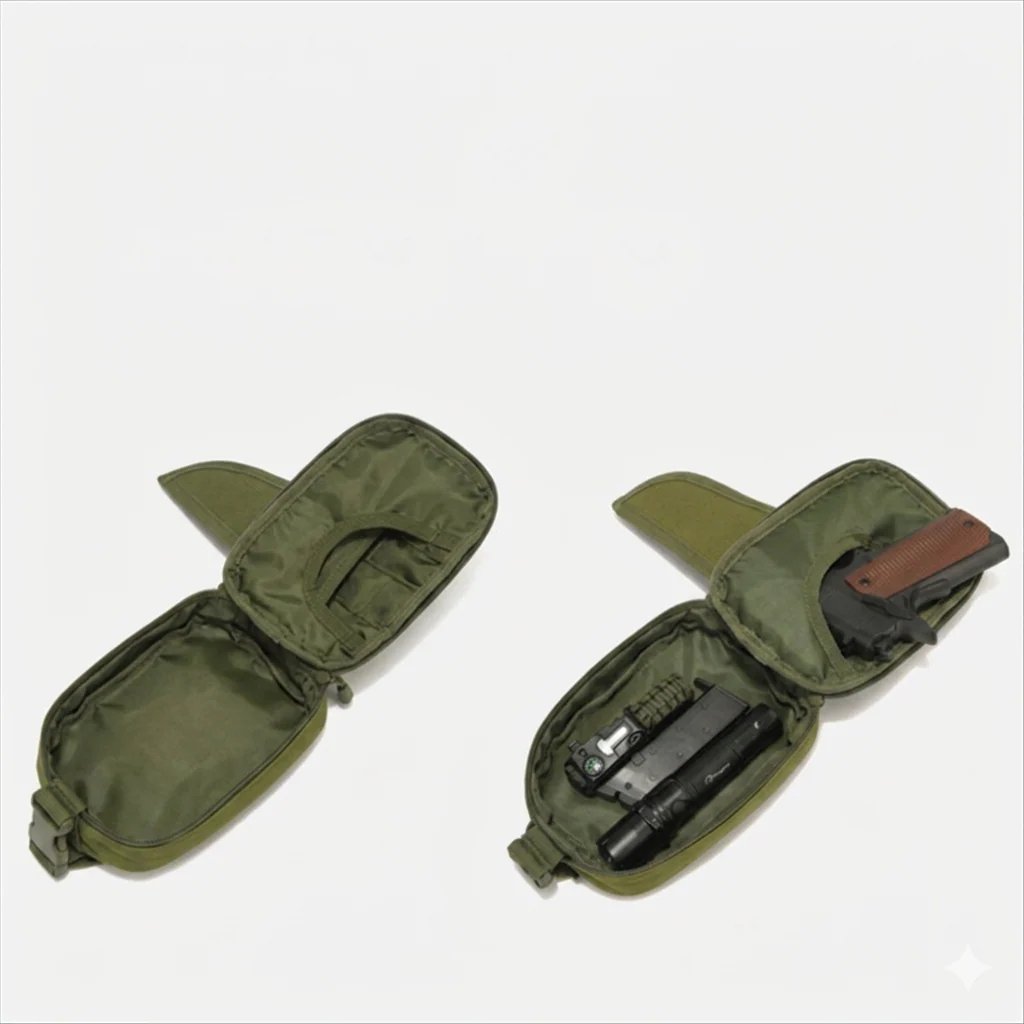 Multifunctional Concealed Carry Hip Bag with Rapid-Access Holster