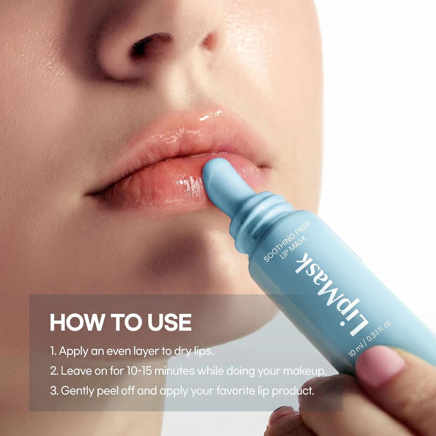 Soothing Prep Lip Mask — Cooling peel-off lip mask for smoother lip prep and a hydrated feel