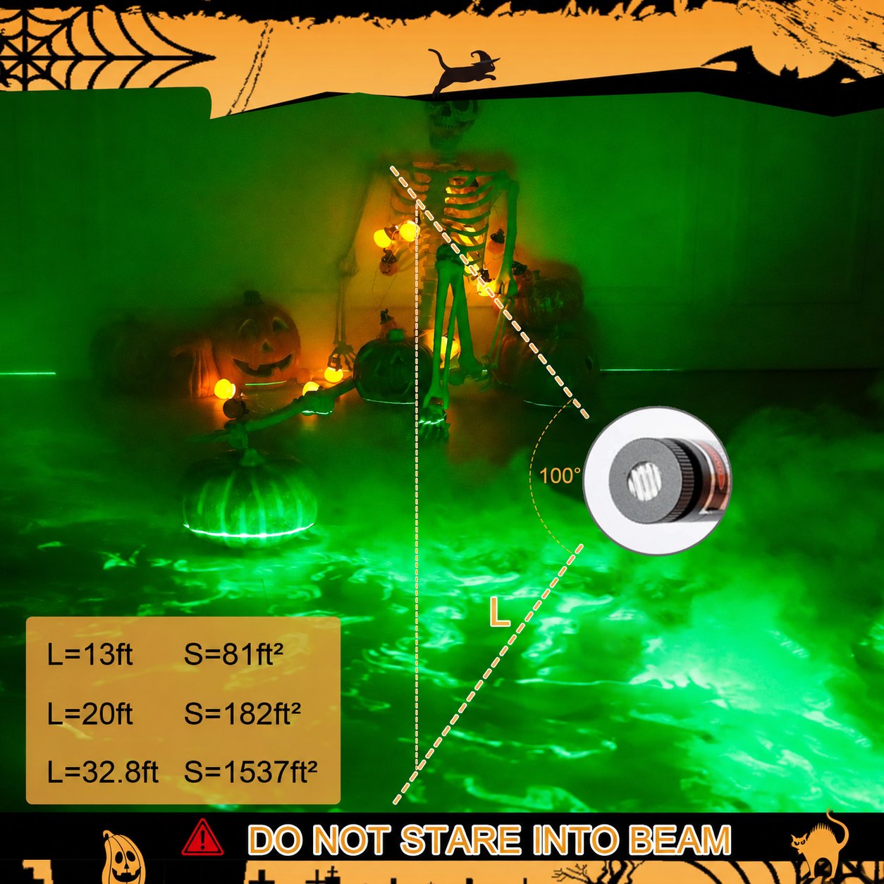 Green Swamp Module / Vertical Laser Projector for Halloween 🎃