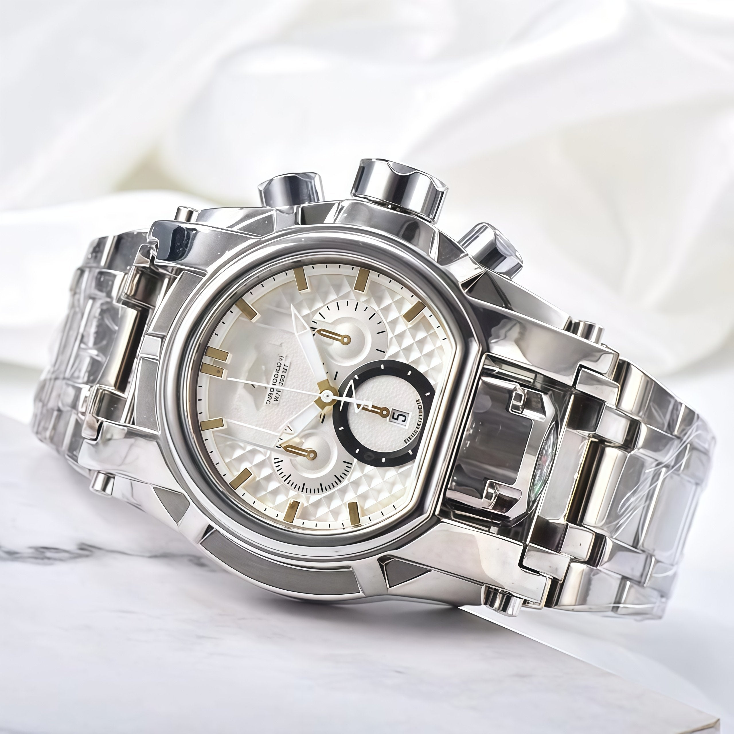 Large dial compass sports watch⌚️Fashion Casual Stainless Steel Wristwatch