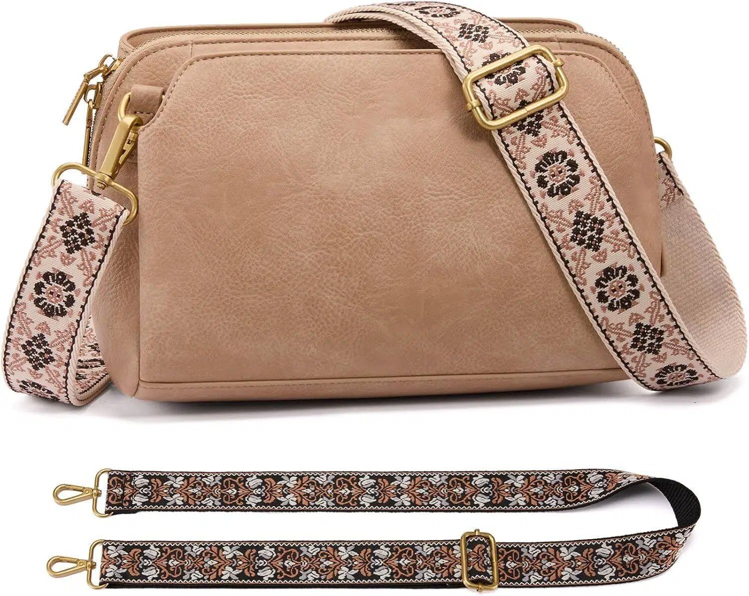 🔥LAST DAY 49% OFF- Crossbody Leather Bag With 2Pcs Adjustable Strap