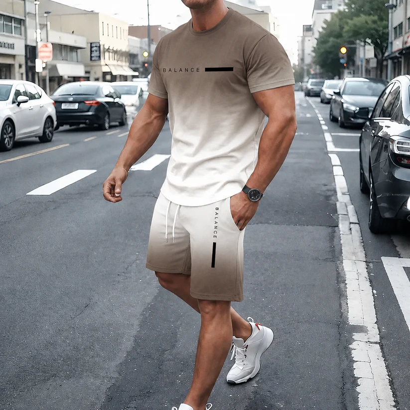 🔥Men's Gradient Fitness 2-Piece Set