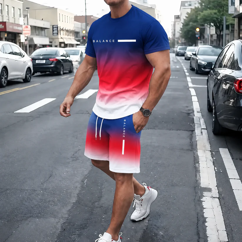 🔥Men's Gradient Fitness 2-Piece Set