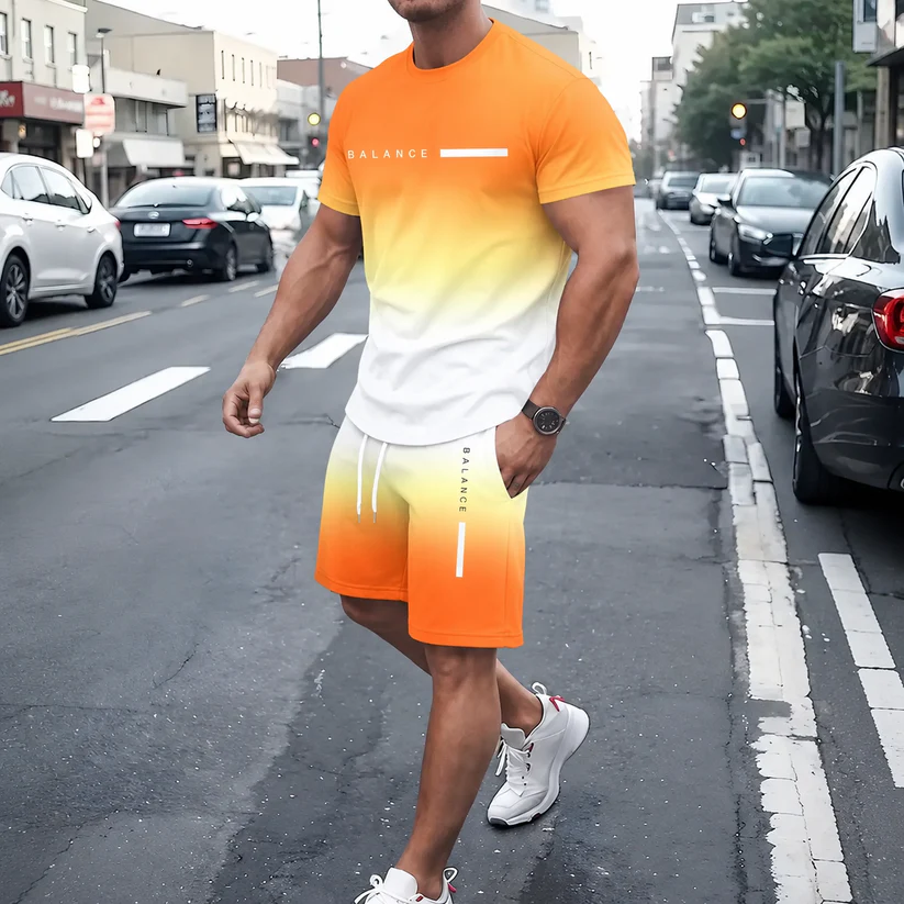 🔥Men's Gradient Fitness 2-Piece Set