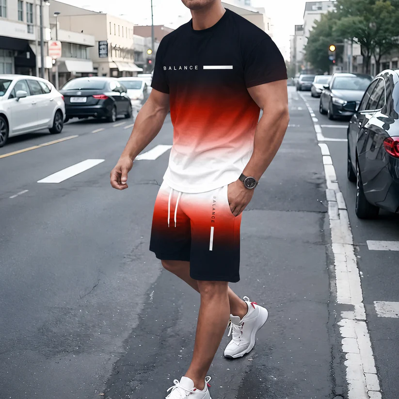 🔥Men's Gradient Fitness 2-Piece Set