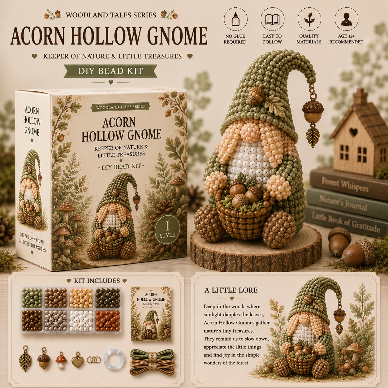 🔥LAST DAY 50% OFF -- 💕Cozy Gnome DIY Bead Kit Collection– Collect All 12 Gnome