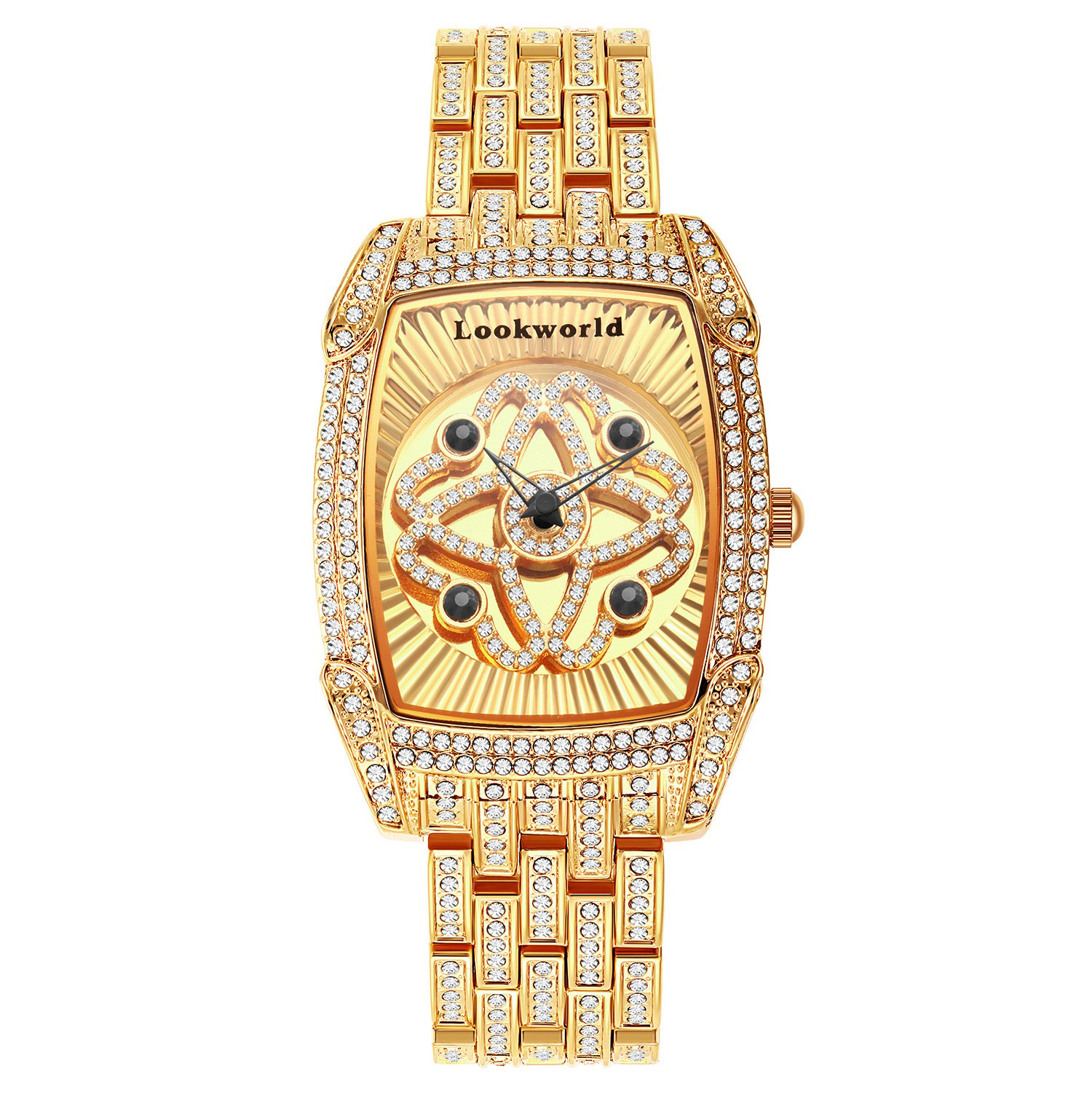Rotating Crystal Dial Lucky Fashion Watch for Women