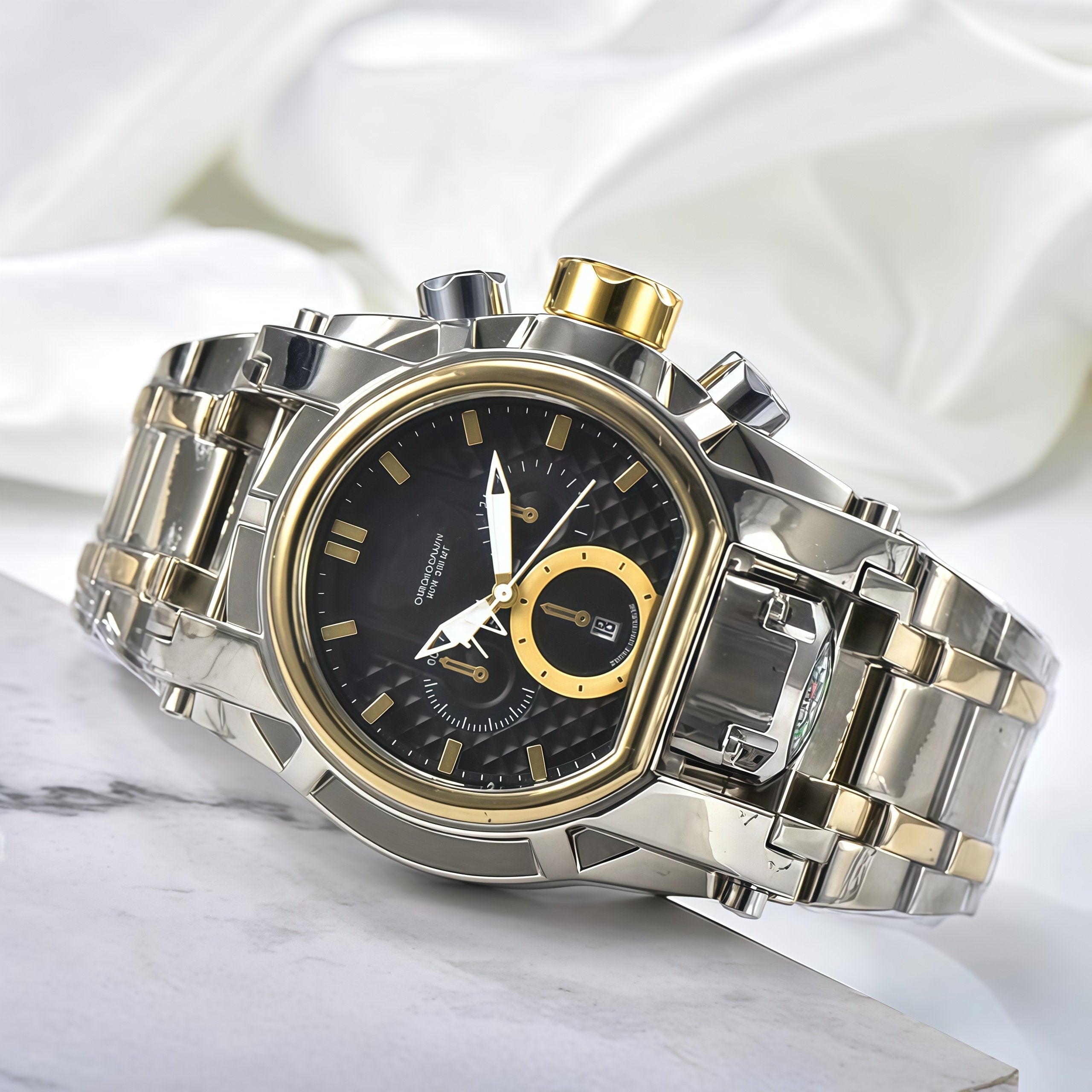 Large dial compass sports watch⌚️Fashion Casual Stainless Steel Wristwatch