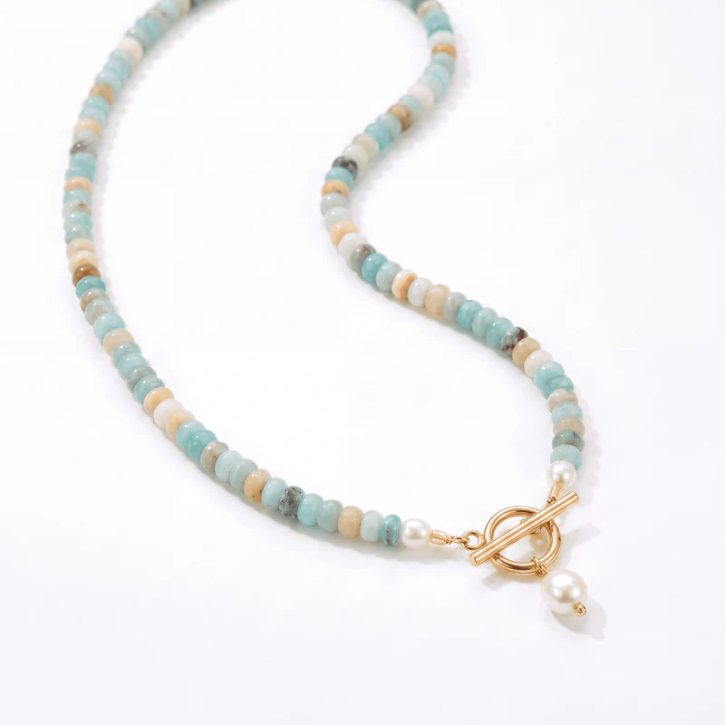 [Copy]✨ Turquoise Bead & Freshwater Pearl Necklac-p
