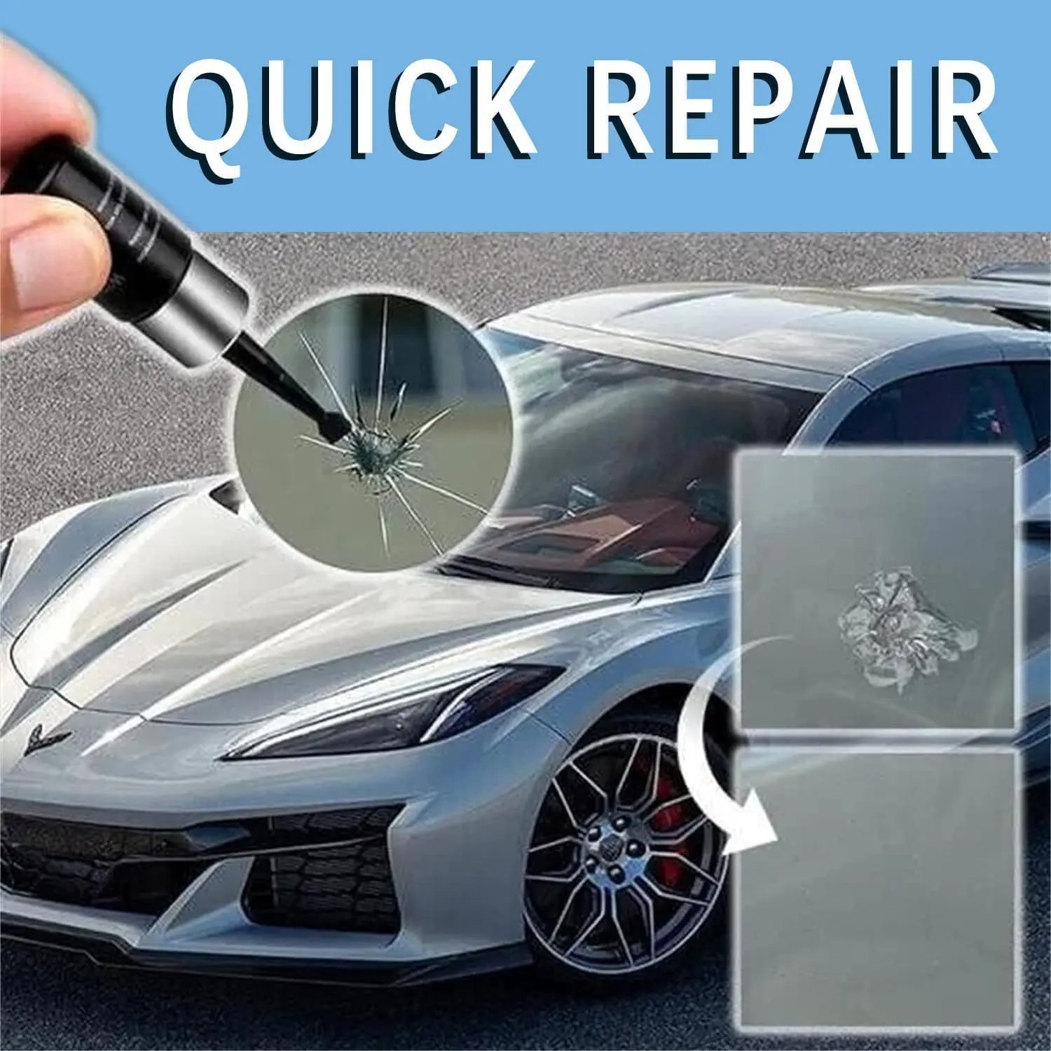 Nano Glass Crack Repair Liquid Quick Windshield Repair for Chips and Cracks