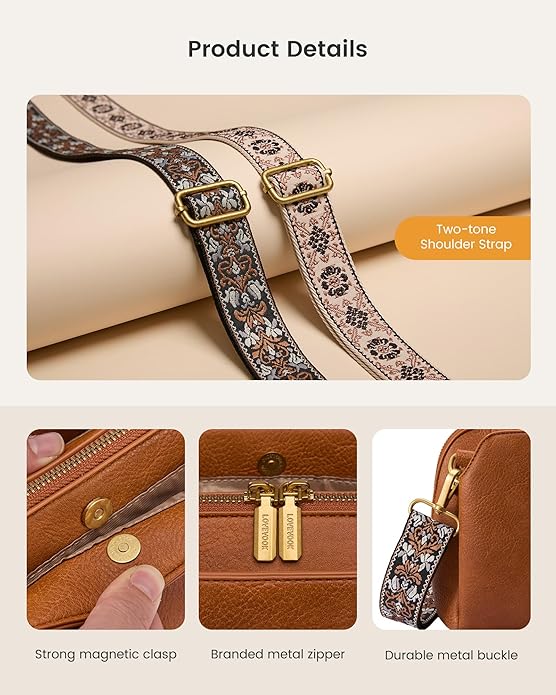 🔥LAST DAY 49% OFF- Crossbody Leather Bag With 2Pcs Adjustable Strap