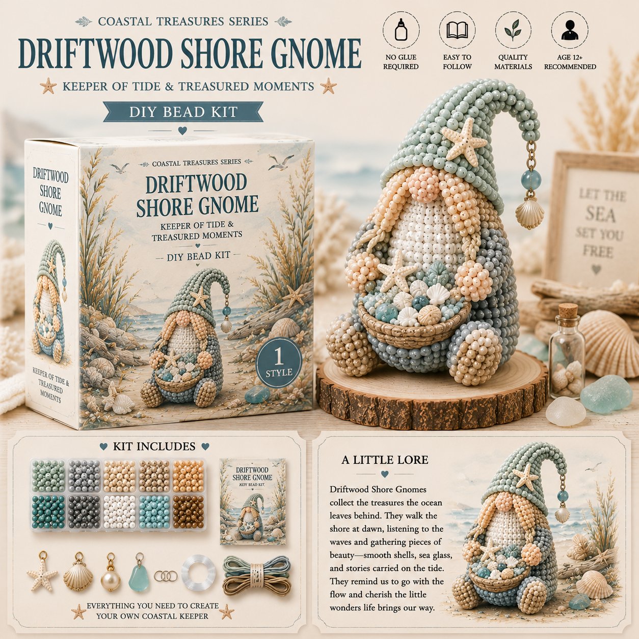🔥LAST DAY 50% OFF -- 💕Cozy Gnome DIY Bead Kit Collection– Collect All 12 Gnome