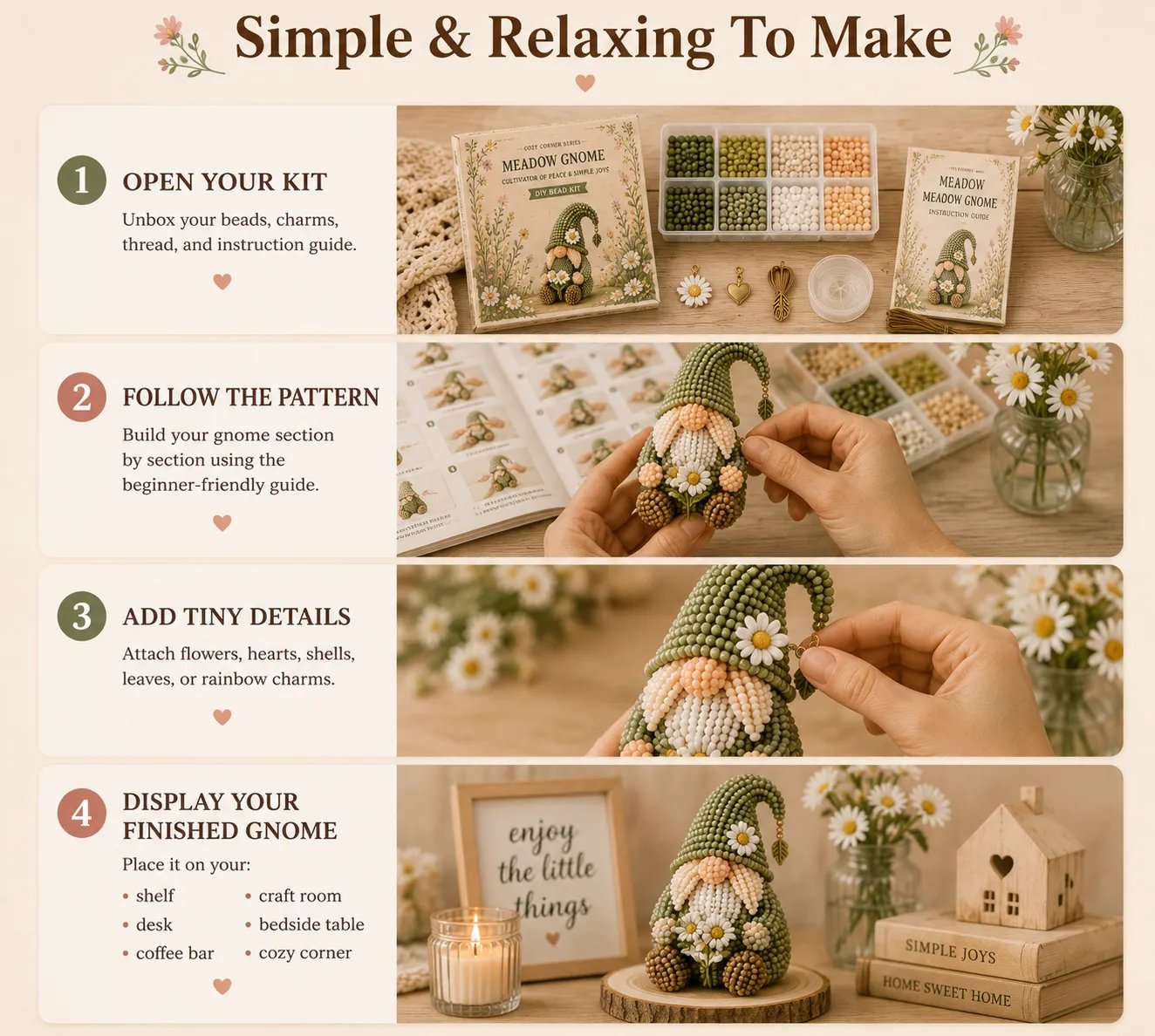 🔥LAST DAY 50% OFF -- 💕Cozy Gnome DIY Bead Kit Collection– Collect All 12 Gnome