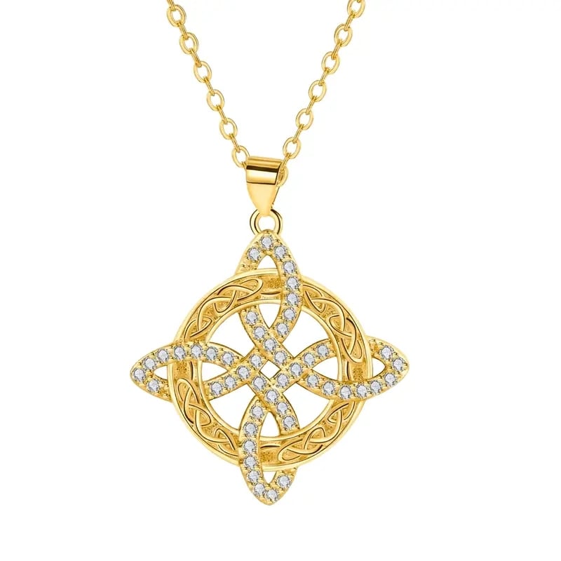 Mystical Birthstone Witches Knot Necklace – Natural Crystal🔮💞Protect Your Loved Ones