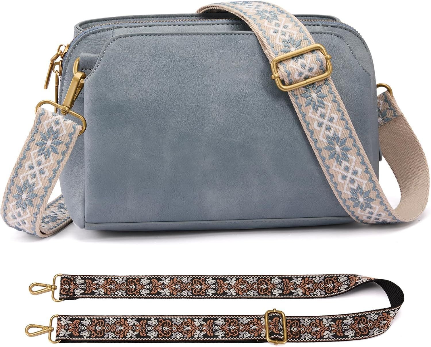 🔥LAST DAY 49% OFF- Crossbody Leather Bag With 2Pcs Adjustable Strap