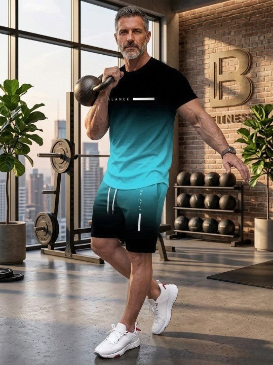 🔥Men's Gradient Fitness 2-Piece Set