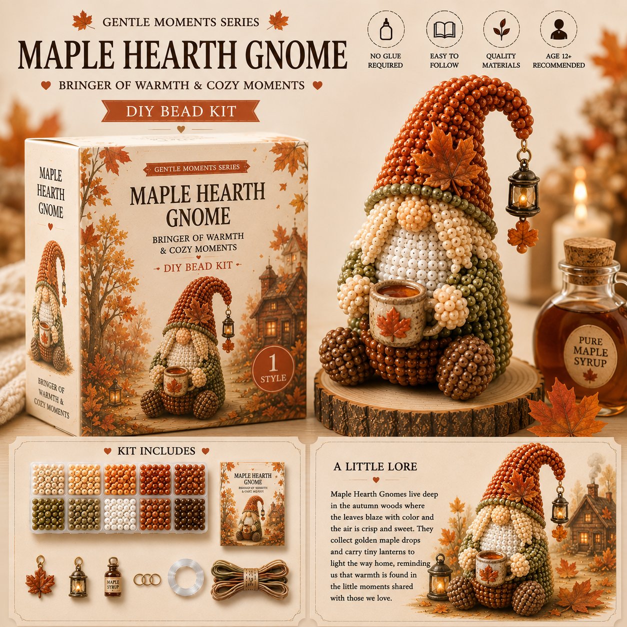 🔥LAST DAY 50% OFF -- 💕Cozy Gnome DIY Bead Kit Collection– Collect All 12 Gnome