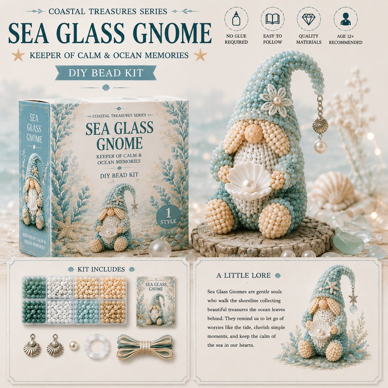 🔥LAST DAY 50% OFF -- 💕Cozy Gnome DIY Bead Kit Collection– Collect All 12 Gnome