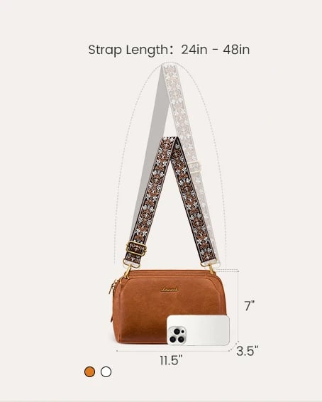 🔥LAST DAY 49% OFF- Crossbody Leather Bag With 2Pcs Adjustable Strap