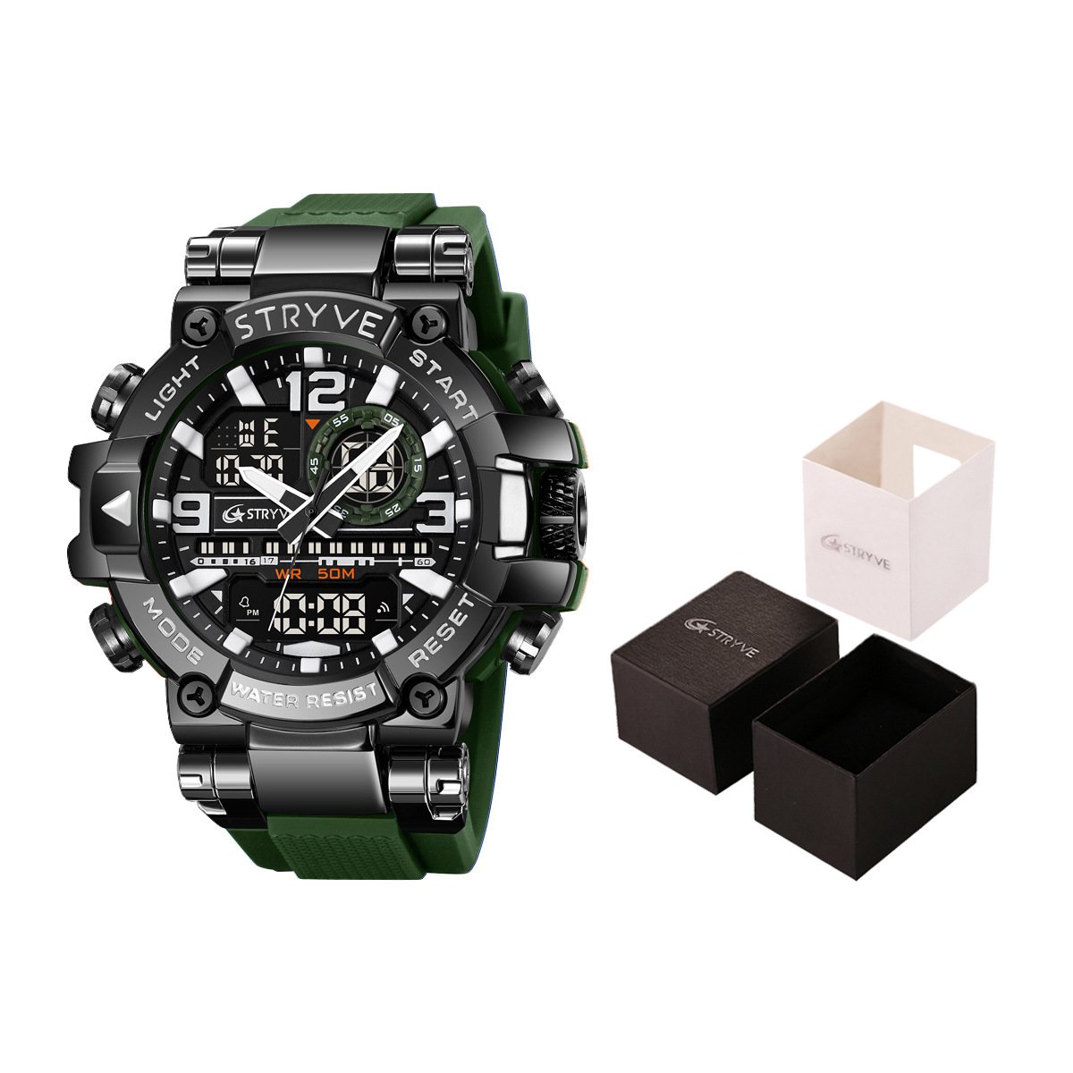Colourful Men's Digital Sports Waterproof Dual-Screen Electronic Watch