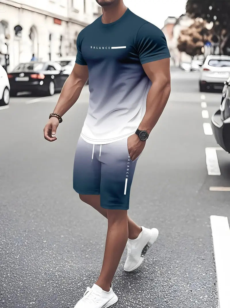 🔥Men's Gradient Fitness 2-Piece Set