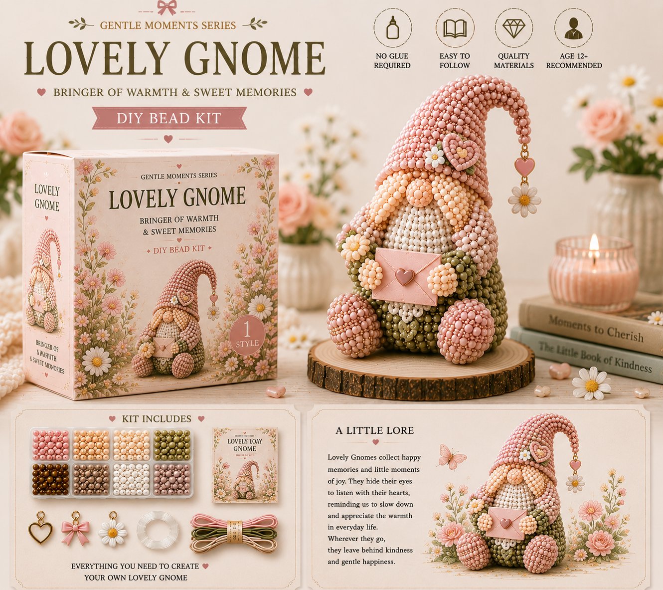 🔥LAST DAY 50% OFF -- 💕Cozy Gnome DIY Bead Kit Collection– Collect All 12 Gnome