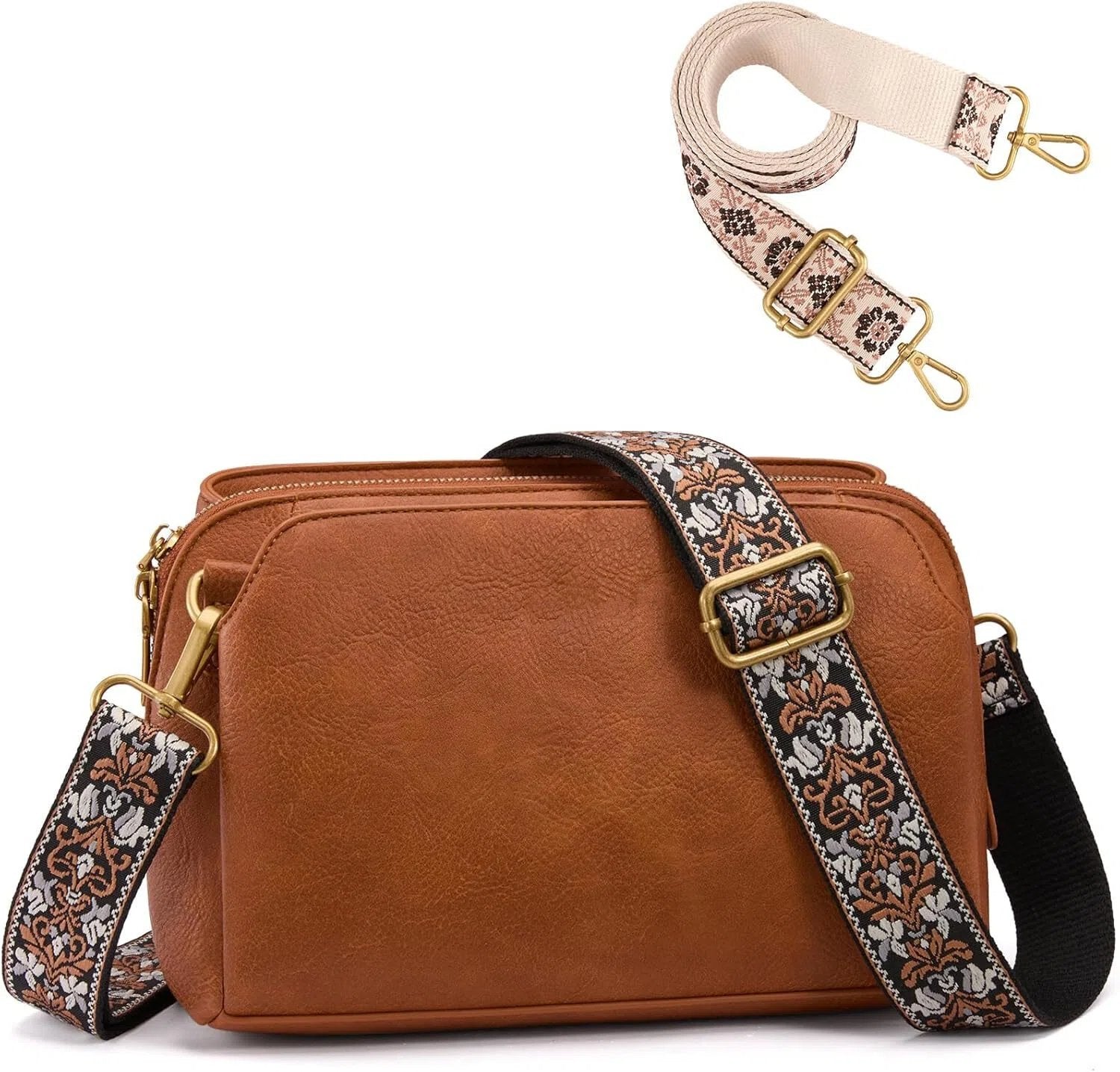 🔥LAST DAY 49% OFF- Crossbody Leather Bag With 2Pcs Adjustable Strap