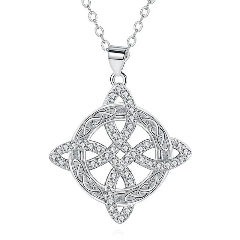 Mystical Birthstone Witches Knot Necklace – Natural Crystal🔮💞Protect Your Loved Ones