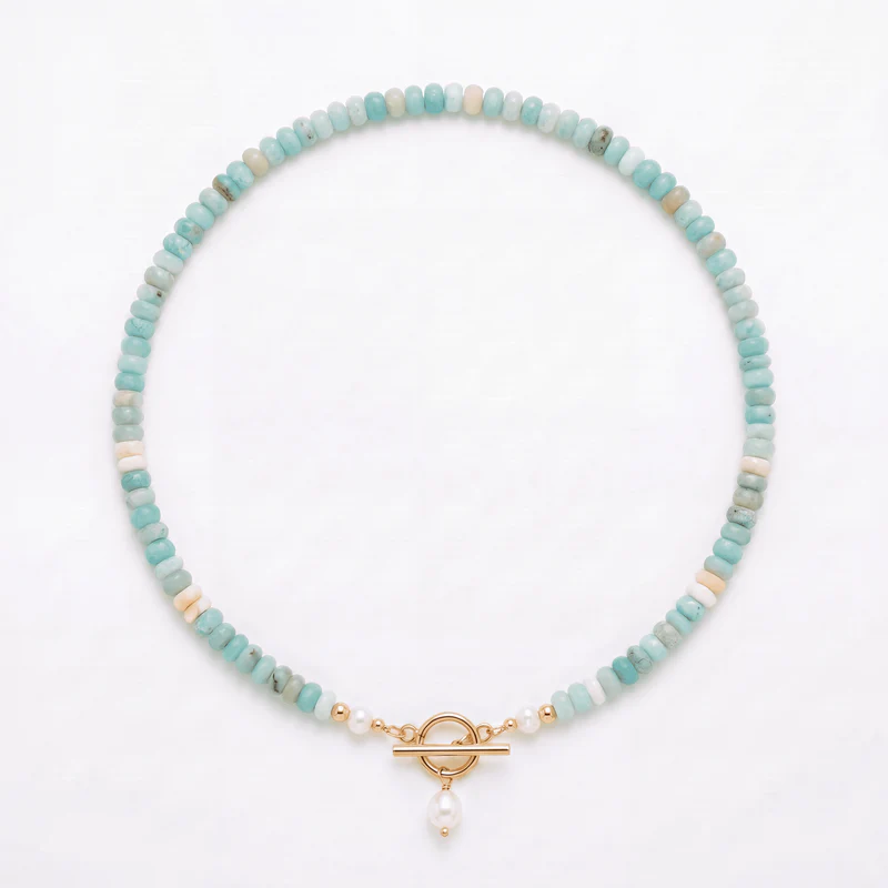 [Copy]✨ Turquoise Bead & Freshwater Pearl Necklac-p