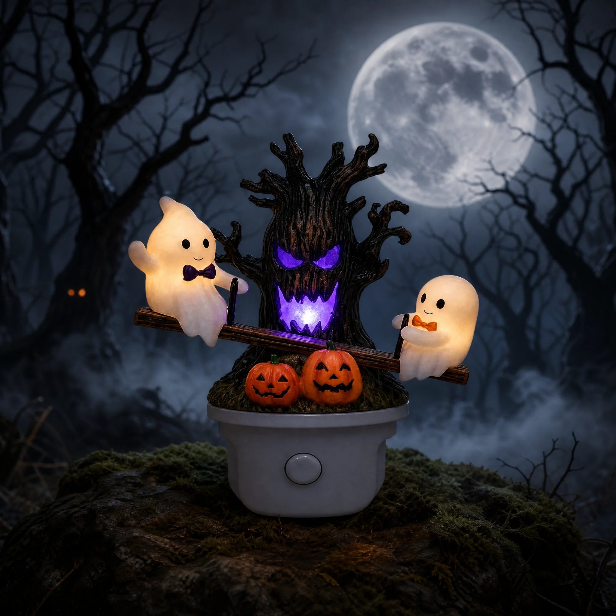 🔥LAST DAY 49% OFF - 🎃Animated Seesaw Ghost Plug In LED Night Light