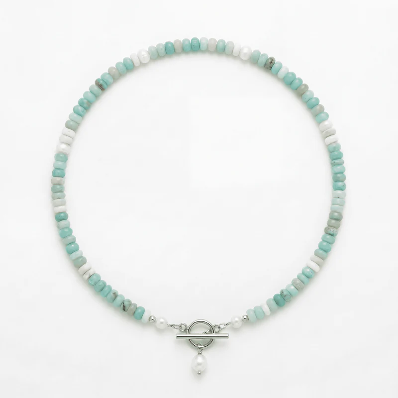 [Copy]✨ Turquoise Bead & Freshwater Pearl Necklac-p