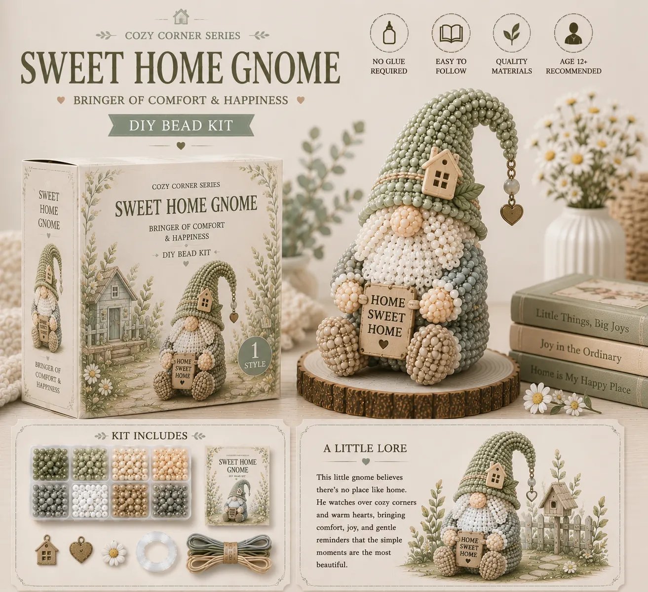 🔥LAST DAY 50% OFF -- 💕Cozy Gnome DIY Bead Kit Collection– Collect All 12 Gnome