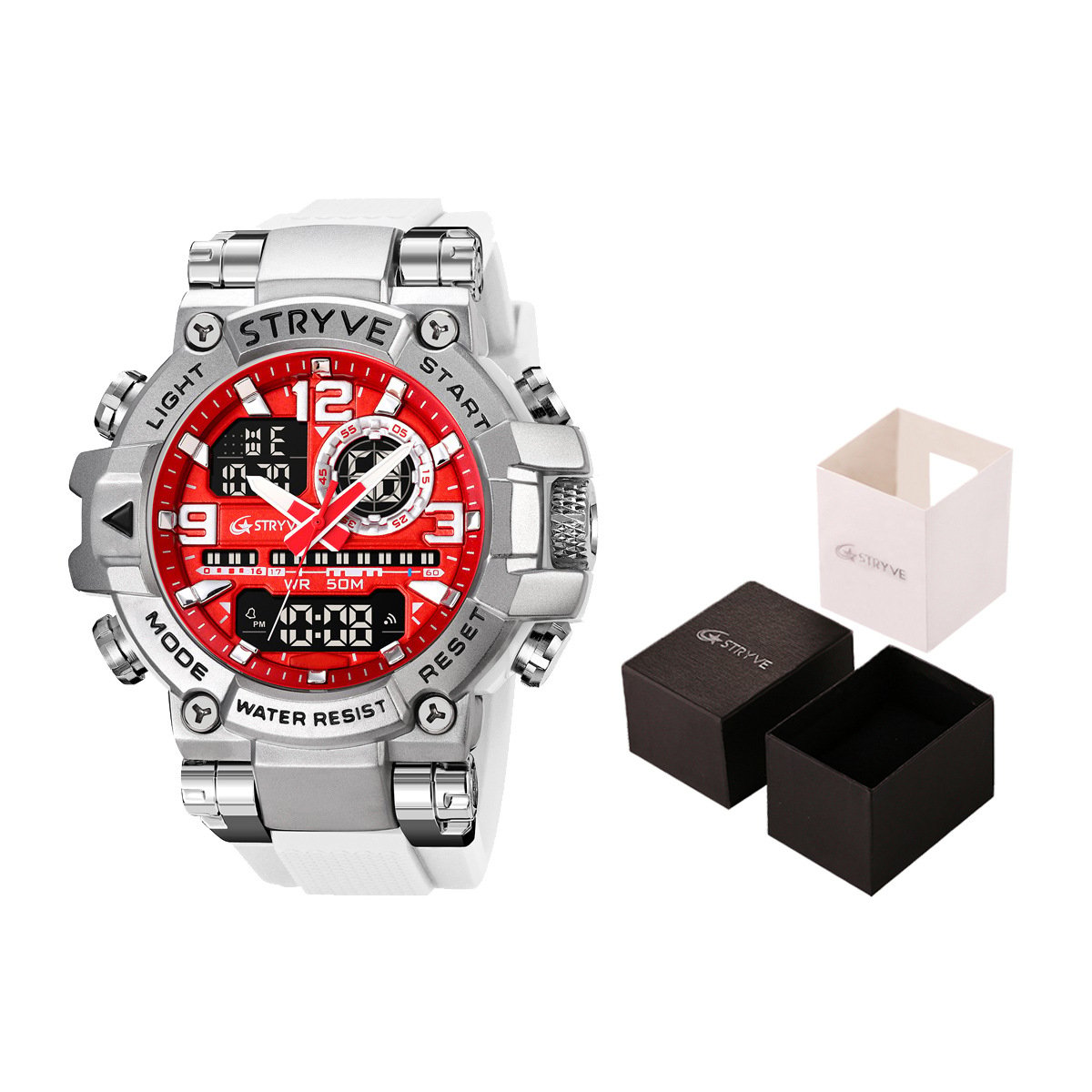 Colourful Men's Digital Sports Waterproof Dual-Screen Electronic Watch